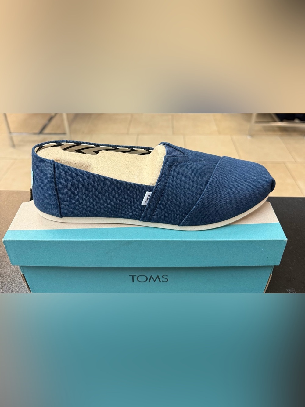 TOMS Alpargata Canvas Slip-On in Navy